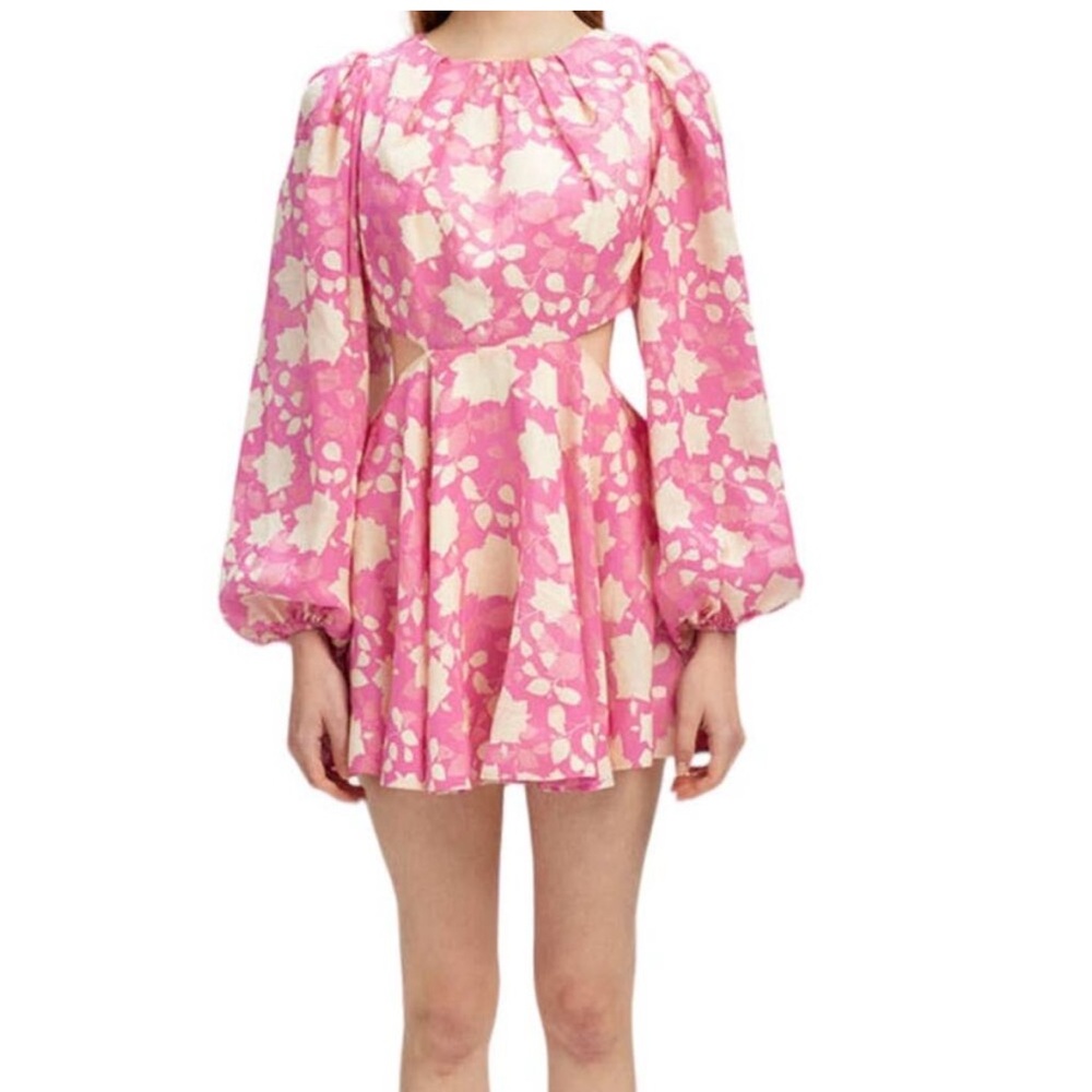 Bardot Nada Open Back Long Sleeve Mini Dress